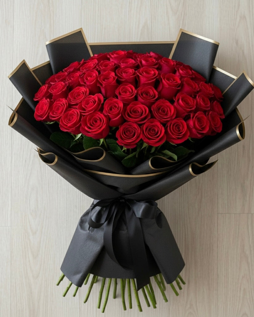 50 Long-Stem Red Rose Bouquet