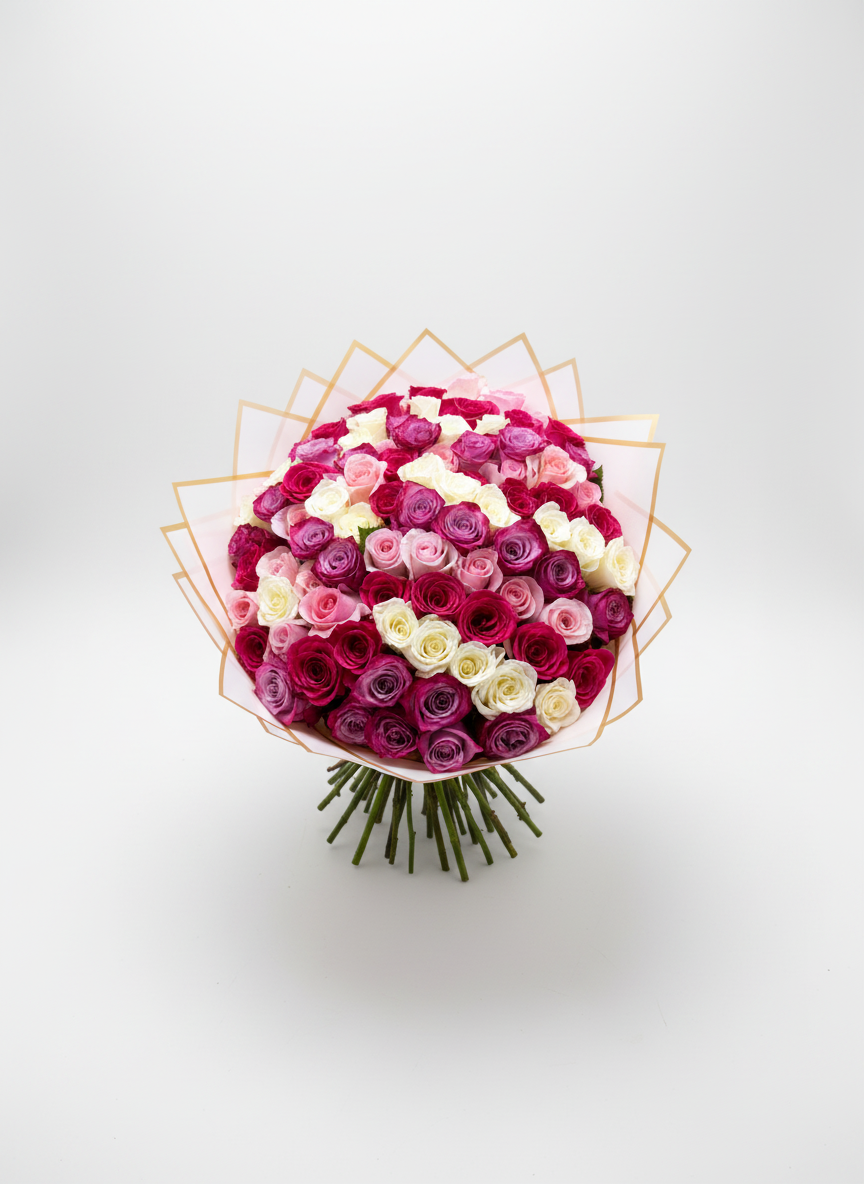 100 Stems Velvet Royale Rose Bouquet