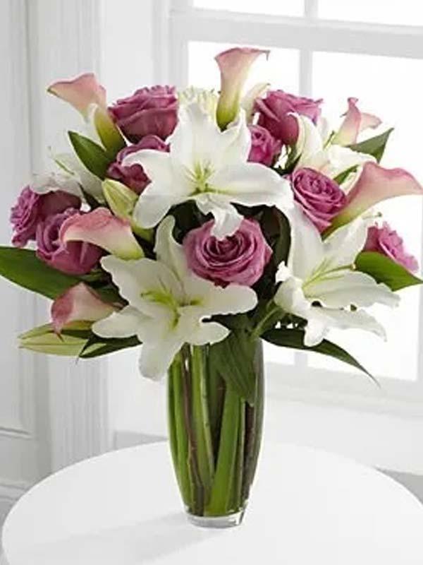 lily flower bouquet price Elegance Abounds Rose & Lily Bouquet