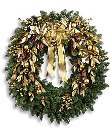 Glitter & Gold Wreath - The Flower Shop Atlanta