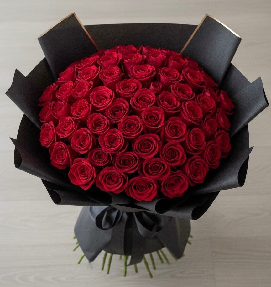 100 Long-Stem Red Rose Bouquet