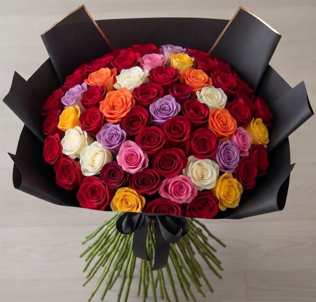 50 Long-Stem Assorted Rose Bouquet