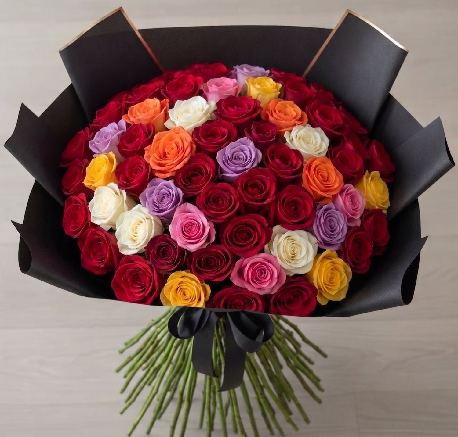 50 Long-Stem Assorted Rose Bouquet