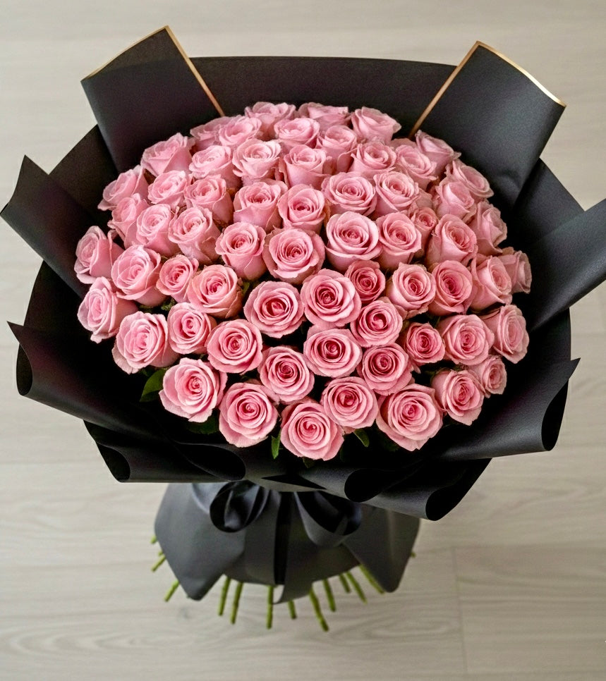 50 Long-Stem Blush Pink Rose Bouquet