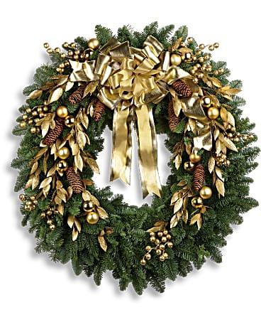 Glitter &amp; Gold Wreath - The Flower Shop Atlanta