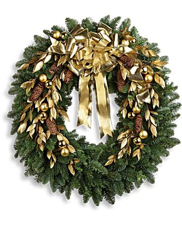 Glitter &amp; Gold Wreath - The Flower Shop Atlanta