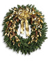 Glitter & Gold Wreath - golden holiday floral arrangement