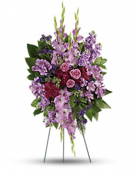 Lavender Funeral Spray Atlanta | Sympathy Standing Spray Delivery