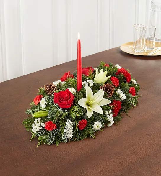 Traditional Christmas Centerpiece - The Flower Shop Atlanta