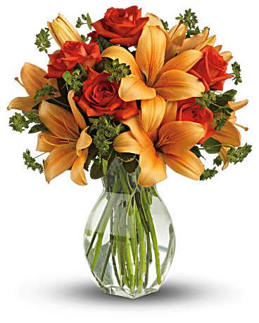 Fiery Lily and Rose - The Flower Shop Atlanta
