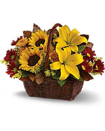 Golden Days Basket - The Flower Shop Atlanta