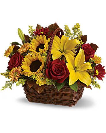 Golden Days Basket - The Flower Shop Atlanta