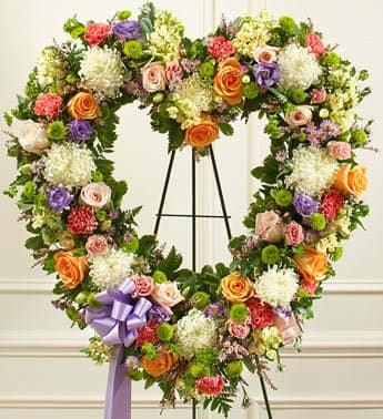 Forever Cherished Floral Heart Tribute - Pastel - The Flower Shop Atlanta