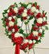 Forever Cherished Floral Heart Tribute - Red & White - The Flower Shop Atlanta