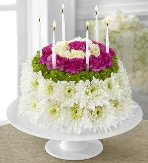 The Wonderful Wishes Floral Cake - The Flower Shop Atlanta