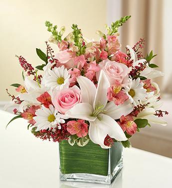 Healing Hope Bouquet - Pink &amp; White - The Flower Shop Atlanta