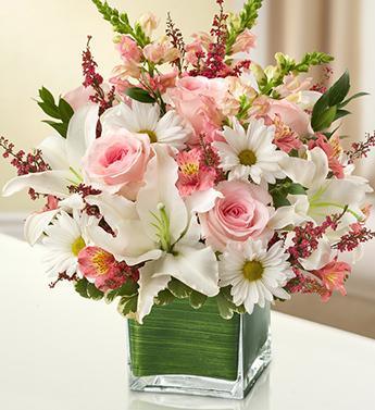 Healing Hope Bouquet - Pink &amp; White - The Flower Shop Atlanta