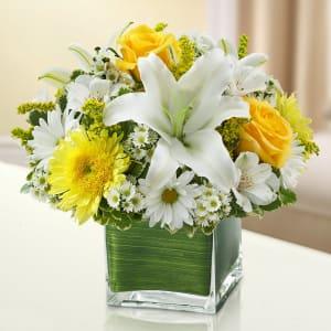 Healing Hope Bouquet - Yellow &amp; White - The Flower Shop Atlanta